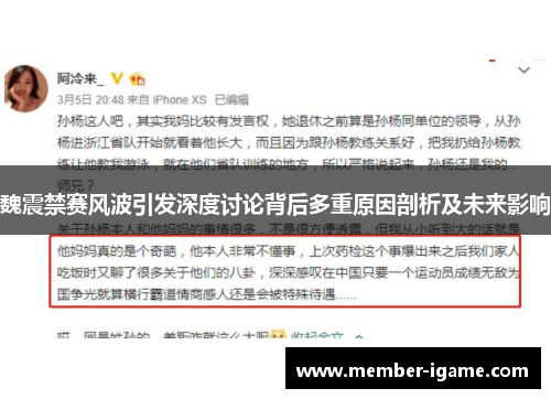 魏震禁赛风波引发深度讨论背后多重原因剖析及未来影响